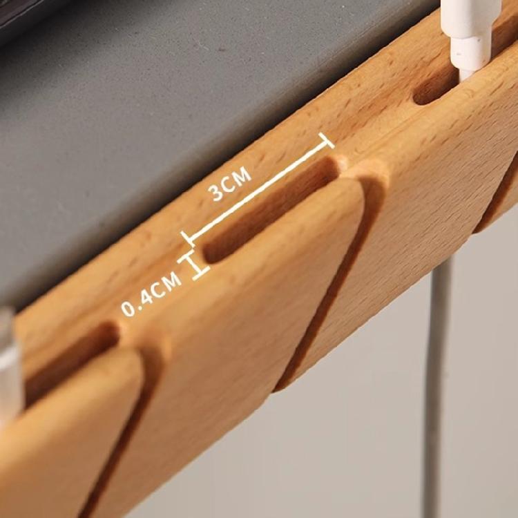 Wood Cable Management Clips Adhesive MultiSlot Organizers for Desk Home Office Auto Slimly Cable Organizers Wire Holders