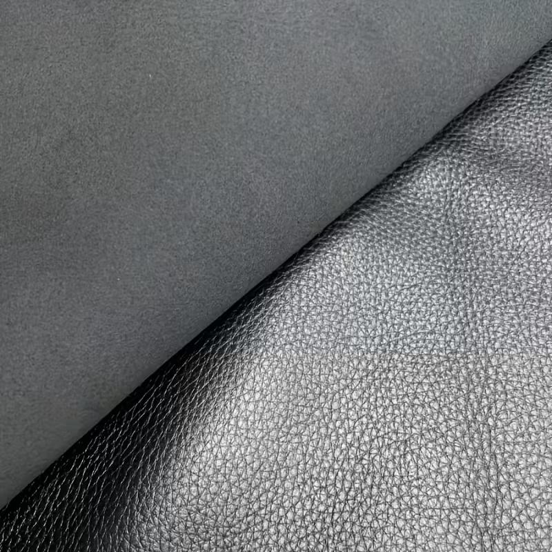 2mm Black Lychee Patterned Top Layer Cowhide, Leather Leather, Sofa Cushion, Table Cushion, Mouse Pad, Handmade DIY Leather Bag