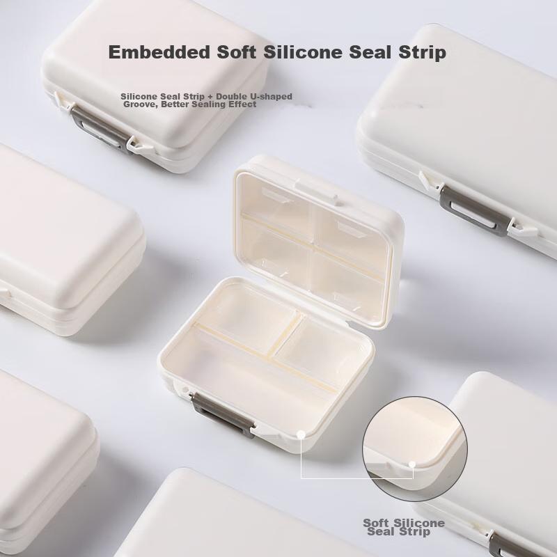 Etravel Portable Pill Organizer, Large Capacity Medicine Box, Pill And Jewelry Case, 7-Day Extended 7-Compartment Rectangular Pill Case