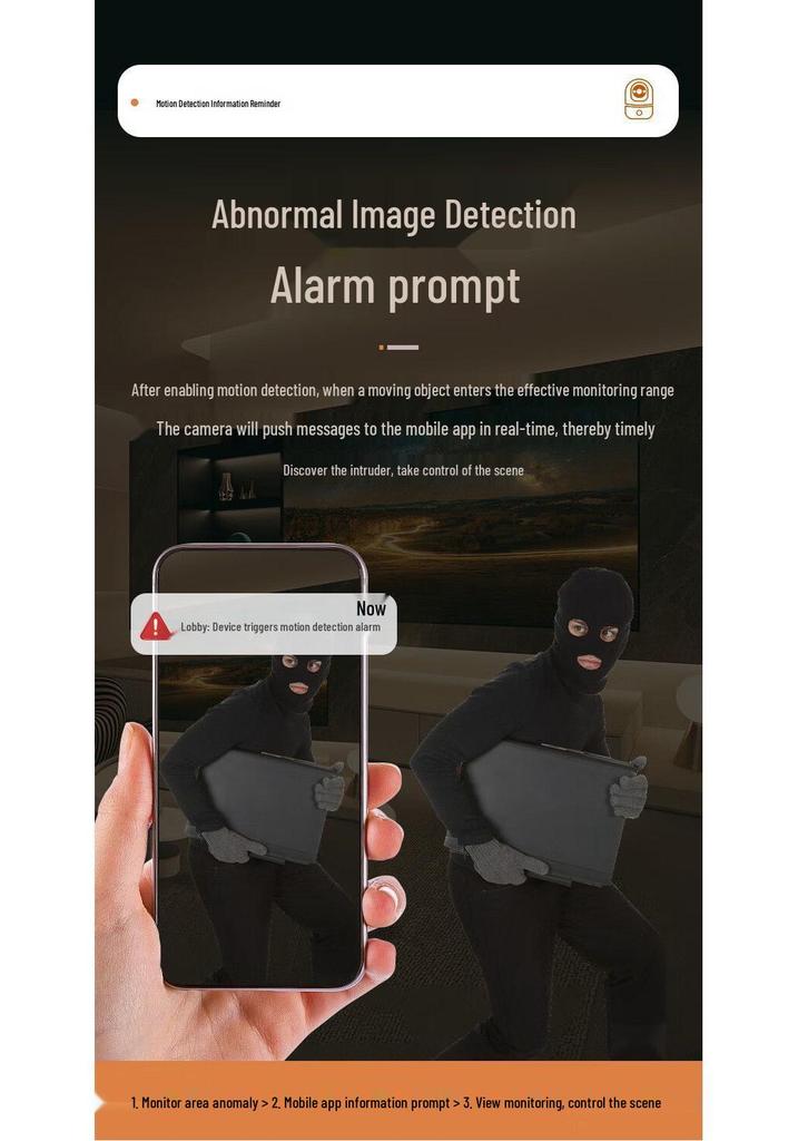 Smart Indoor Wireless Pan-Tilt Camera with One-Key HD Monitoring
