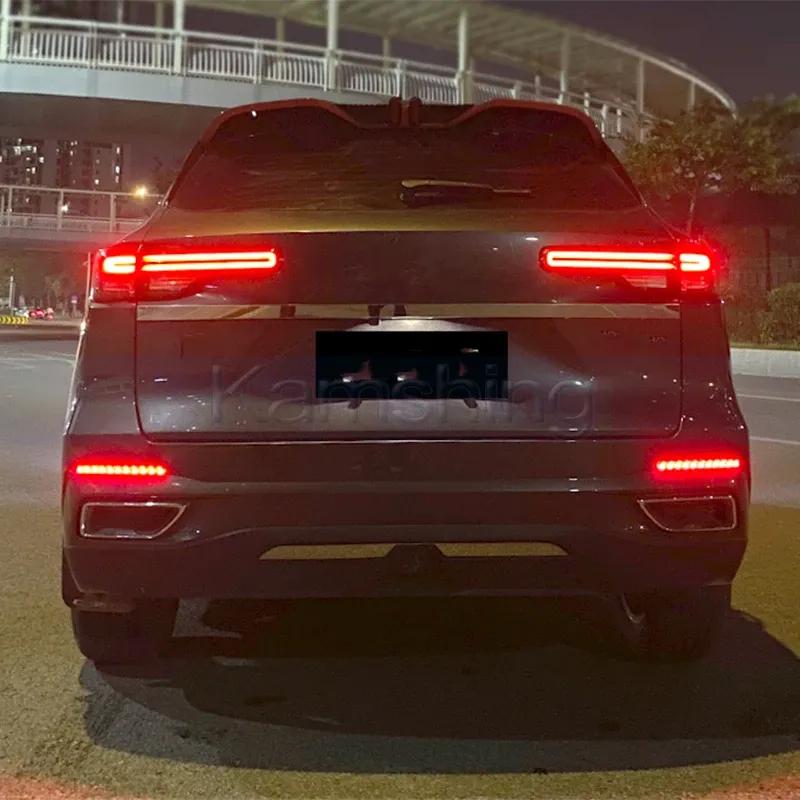 Kamshing a Pair LED Rear Bumper Light For Changan CS55 Plus 2 Generation LED Streaming Lamp Rear Brake Light Stop Lamp