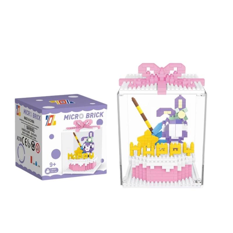 Lbyu Bolo de Aniversário Fofo Mini Blocos de Construção Brinquedo Para Meninas