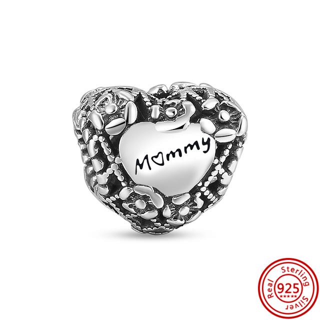 Νέα 925 Silver Heart ψηλοτάκουνα Animal Pavé Beads Fit Charm βραχιόλι Γυναικεία μόδα κοσμήματα