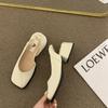 Thick Heel Baotou Sandals Mary Jane Sandals for Women Shoes Fashion Chunky Heels Square Toe Dress Comfortable Sandals