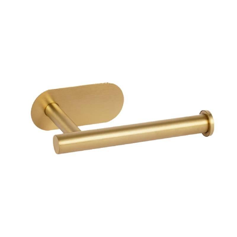 

Paper Toilet Holder Self Adhesive Hooks Stainless Steel Bathroom Tissue Rack золотой