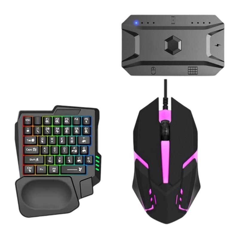 Hochpräzise Hintergrundbeleuchtete Tastatur und Mobile Gaming-Maus Kombination Anpassbare Makrofunktion 800-3200 DPI Einstellbar