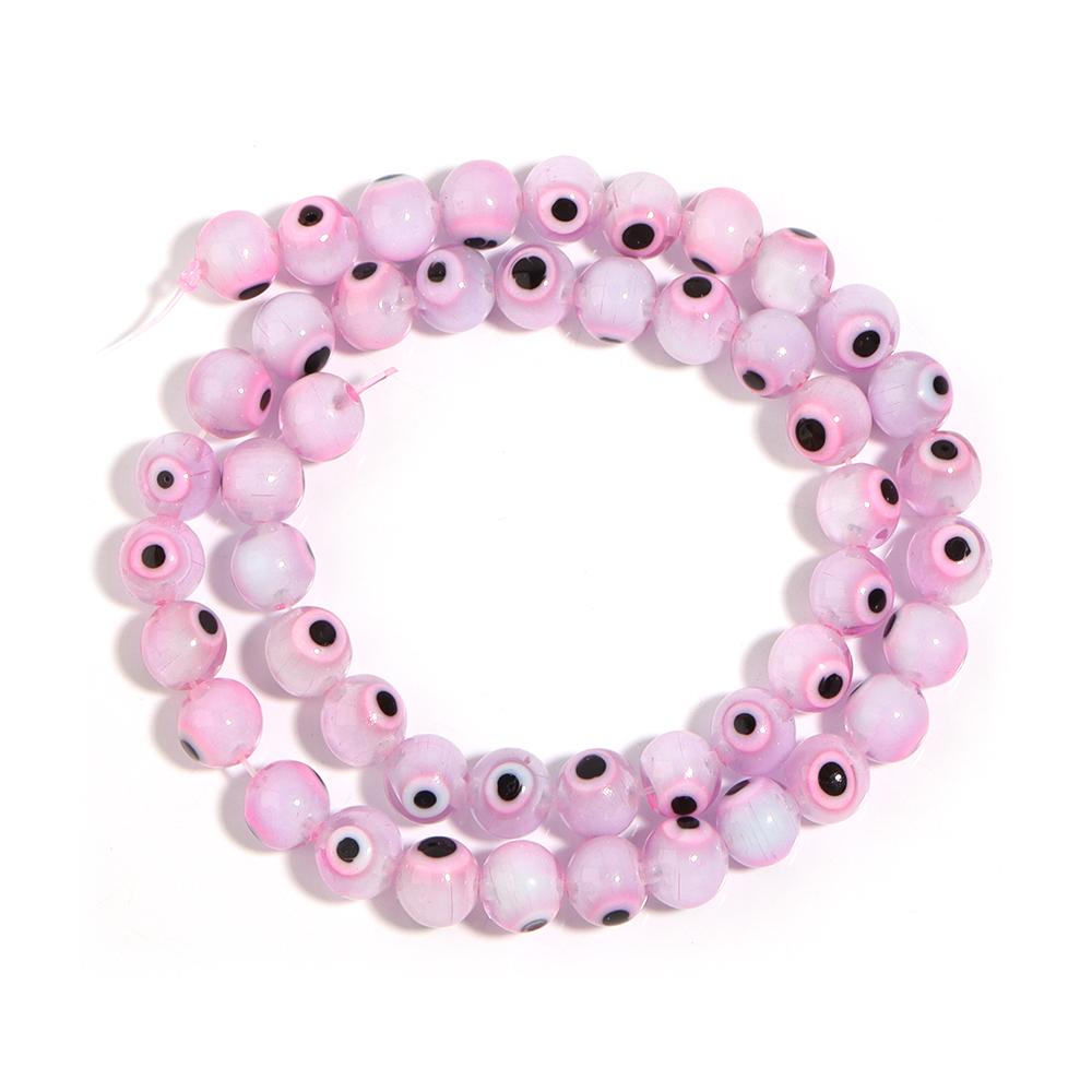1 Strand Colorful Lampwork Beads Evil Eyes Round Loose Spacer Glass Beads For DIY Bracelet Necklace Jewelry Findings 4 6 8 10mm