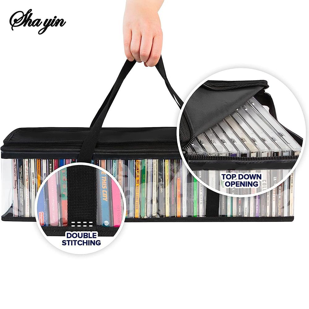 60*15*22CM Black CD Storage Bag PVC Waterproof Moistureproof Storage Bag Baseball Cap Book Storage Organizer Bag