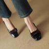 Special Offer Soft Leather Square Head High Heels Women's  New  Knot Thi Heel Versatile Single Oes