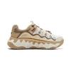 Li Ning Lebkuchenmann Keks Schuhe Klassisch Vielseitig Stoßdämpfung Rebound Low Top Freizeitschuhe Damen Sneaker Beige AGCV254-1