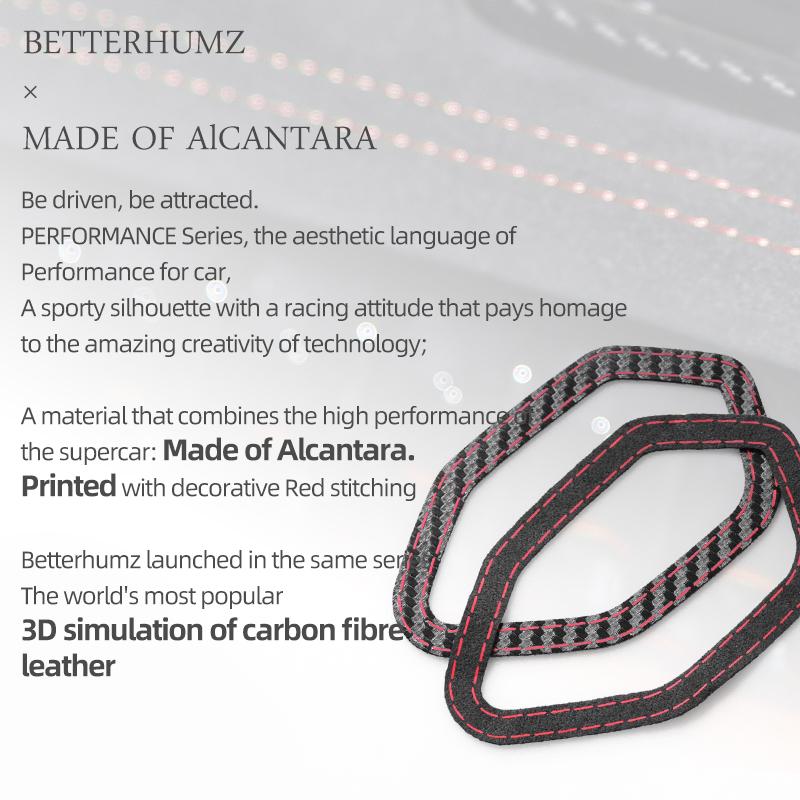Betterhumz Pour Subaru BRZ/Toyota GR86 - Fabriqué en Alcantara Autocollants de Garniture d'Évent de Tableau de Bord de Voiture Accessoires d'Intérieur de Voiture