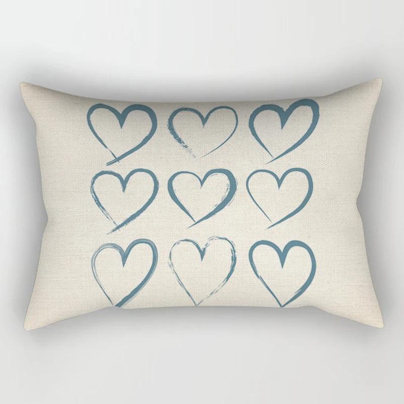 Nordic Sweet Home Light Blue Geometric Pillowcase Decorative Sofa Cushion Cover Pillowcase