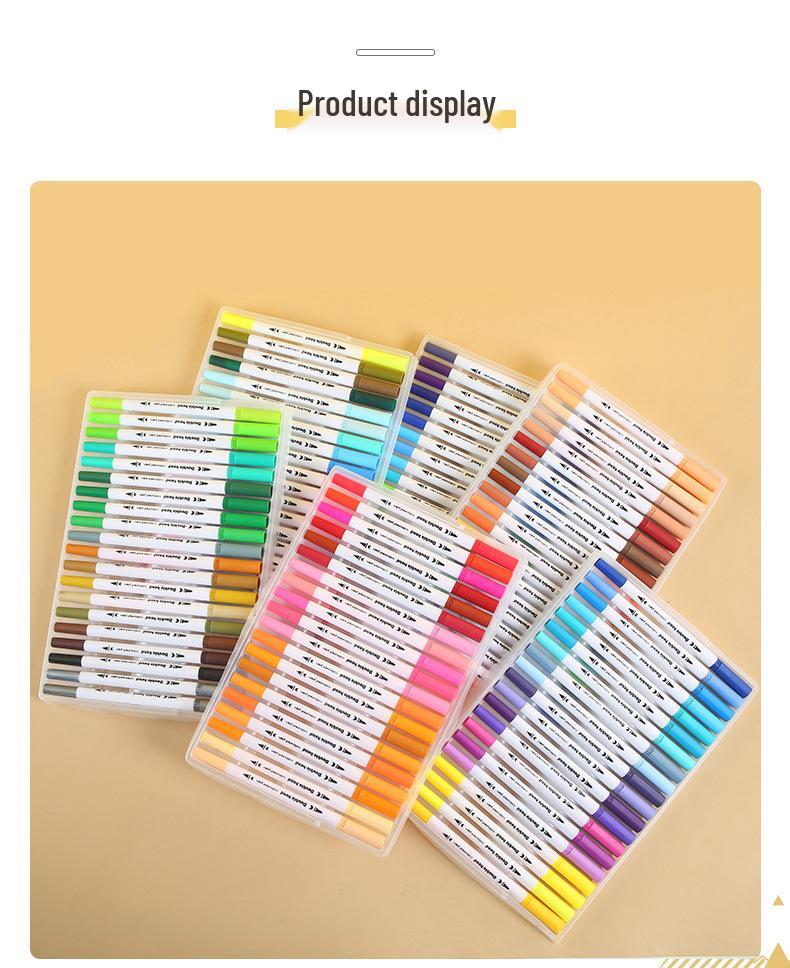 Doppelseitige waschbare wasserbasierte Marker, weiche Spitze, 48 oder 80 Farben für Kinderzeichnungen und zum Konturieren.