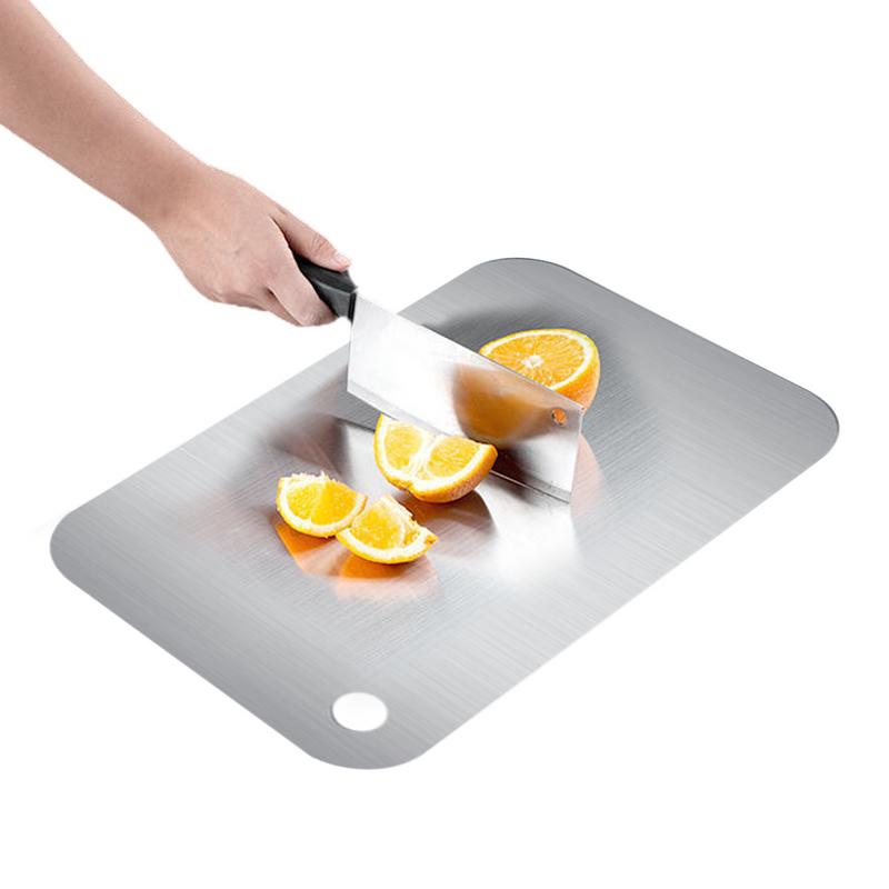 Titanium Cutting Board Food Grade 304 Stainless Steel Cutting Board Fruit Meat Vegetable Kitchen Chopping Board Home Tools