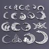 Multistyle Vintage Stainless Steel Moon Charms For Earrings Making Witchknot Pendants Breloques Acier Inoxydable Creation Bijoux