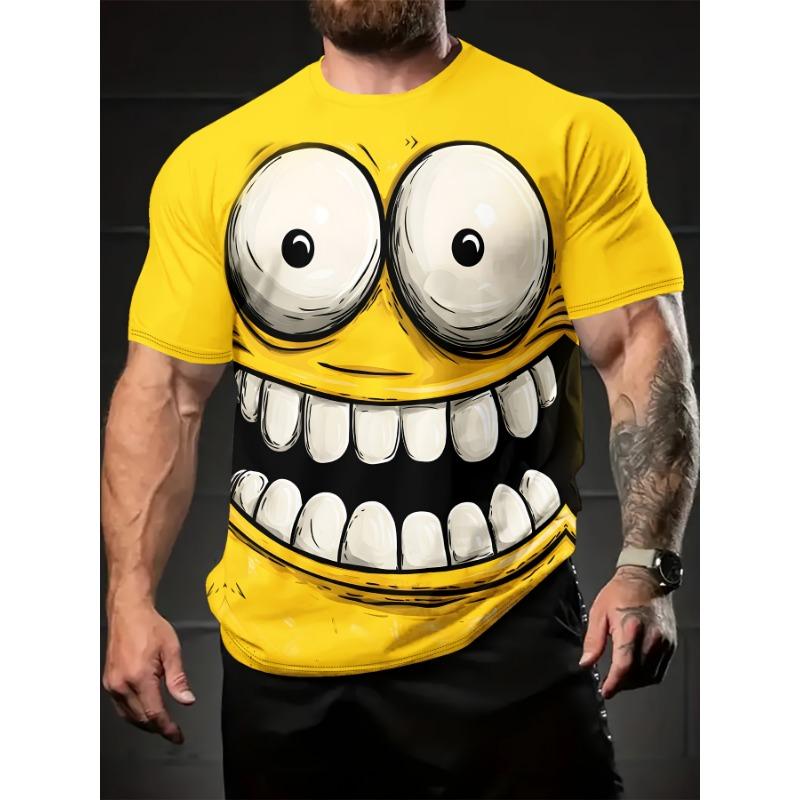 Summer Men s Fashion Funny Little Man Digital Print Graphic T-Shirt S