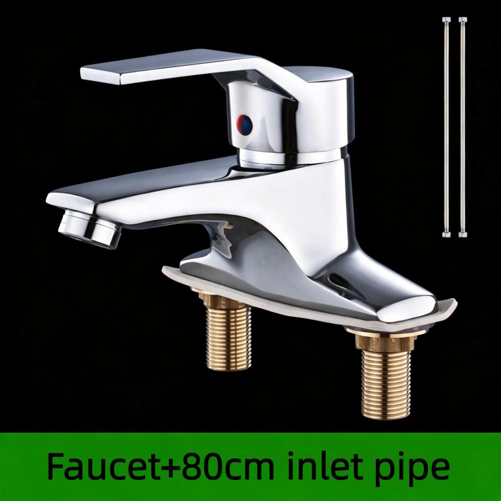 Minimalist Brass Hot Cold Mixer Faucet for Bathroom Sink Shower Electric Water Heater Home Renovation Replacement Accessories