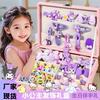 Kids Hair Accessories Gift Set Girls Age 3-6 Dress-Up Toy With Clip Earring Necklace Educational Playset Birthday