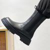 Chelsea Boots Men's British Style High-top Cigarette Leather Boots Men's Summer Breathable Soft Leather High Locomotive Martin Boots