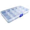 24-Grid Transparent Plastic Jewelry and Earring Storage Box for Accessories and Beading