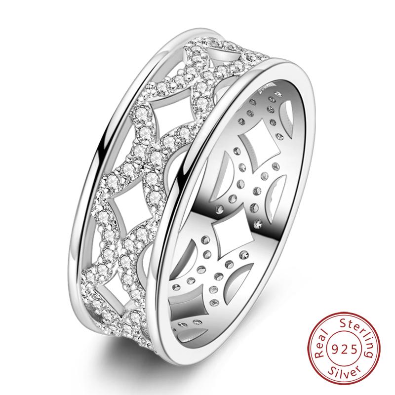 New Rings For Women 100% 925 Silver Star Moon Colorful Zircon Rings Fine Wedding Engagement Birthday Jewelry Gifts