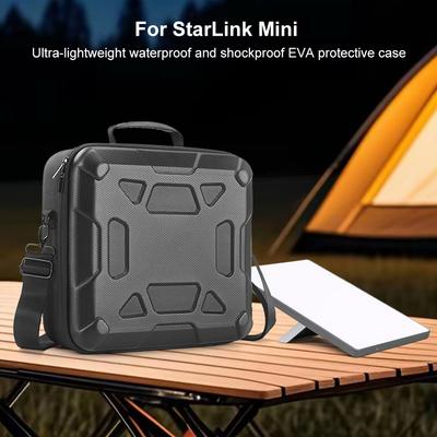 For Starlink Mini Protective EVA Hard Carrying Case Anti-Scratch Lightweight Travel Shoulder Bag Waterproof Storage Box