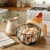 Handmade Eggs Storage Container for Kitchen Countertop Chicken Eggs Basket with Lid For Organizing Items