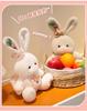 Adorable Floral Plaid Long-Eared Rabbit Plush Toy for Kids