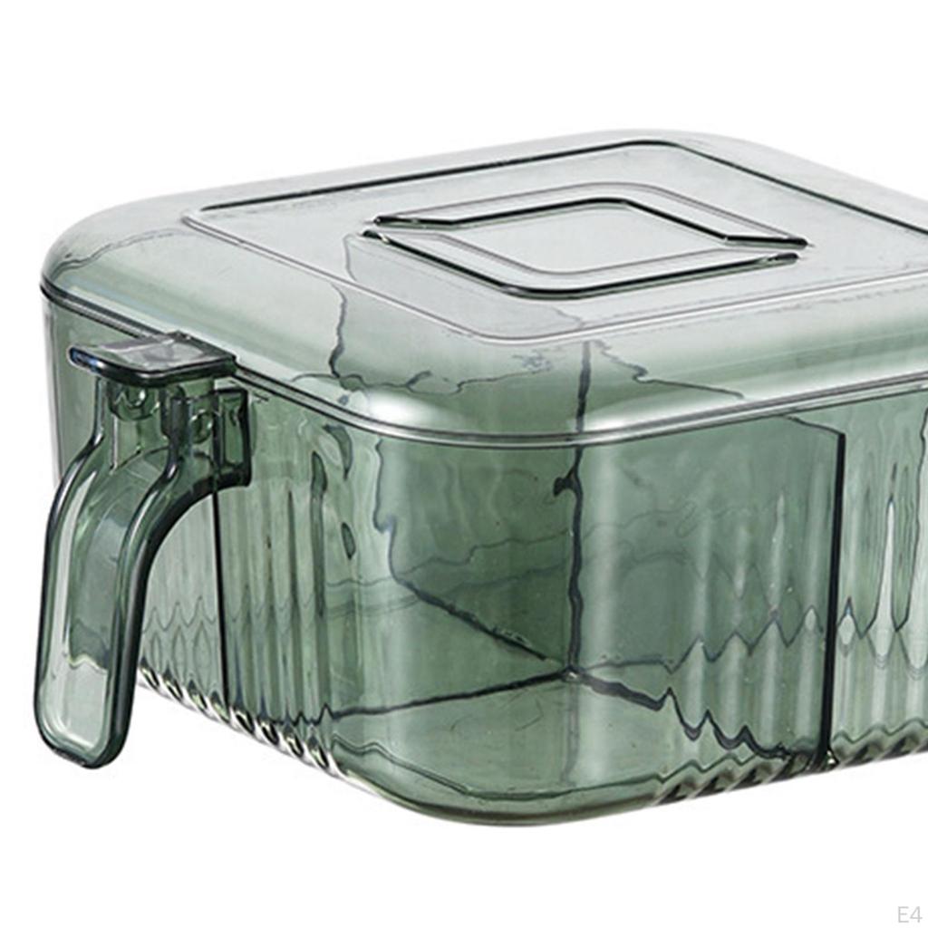 4 Storage Compartments Seasoning Box for Dining Table Home Kitchen