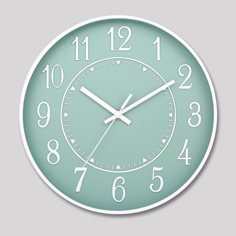 12 Inch 30CM Silent Wall Clock, Creative and Fashionable, Three-dimensional Digital Minimalist Clock for Home Living Room
