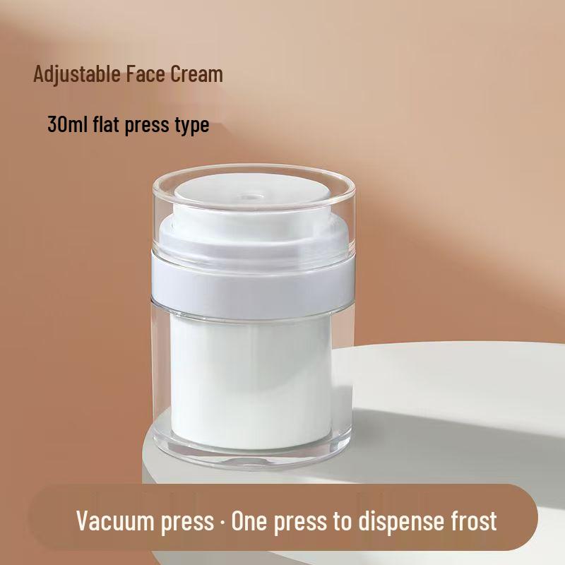 

15 мл/50 мл Белая серебристая акриловая вакуумная бутылка с помпой для крема и лосьона