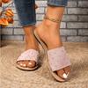Fashion New Style Hollow Out Flat Slipper Leather High Quality Summer Sandals New Luxury Design Women's Shoes Beach Slides Zapatos Mujer