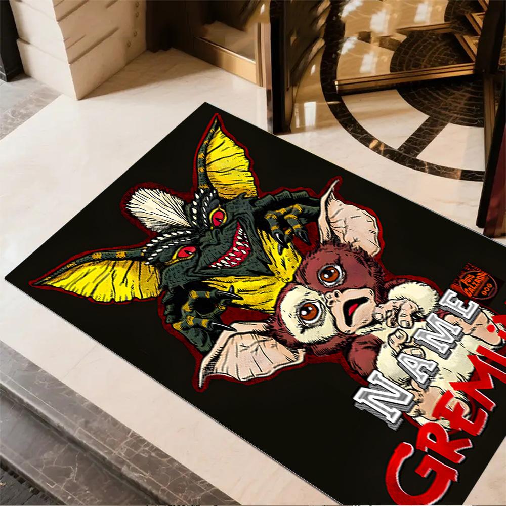 Gremlins Horror Creatures Personalized Name Floor Mat Suitable for Outdoor Foyer Game Room Hallway Anti-slip Rug Office home decor
