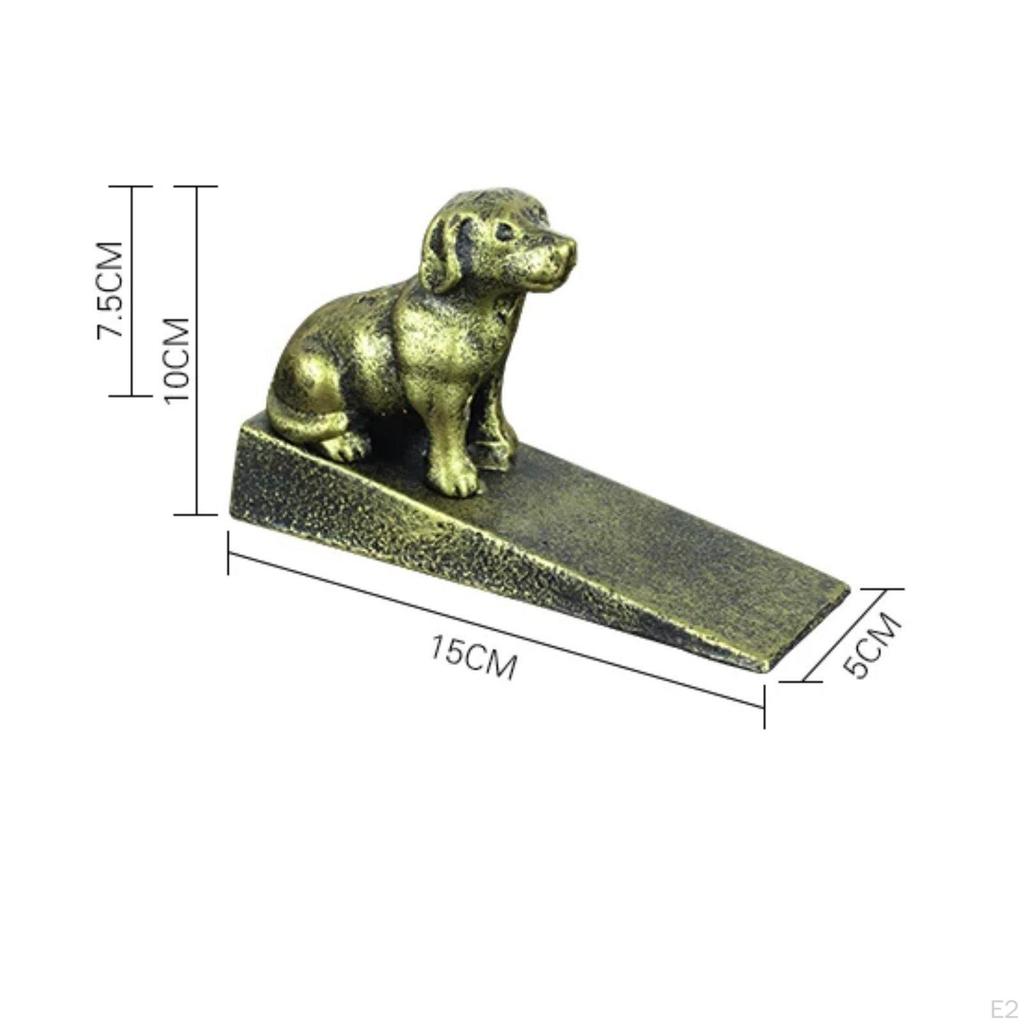 Iron Cartoon Door Stop No Animal AntiCollision for Indoor Bronze Puppy Solid Plug