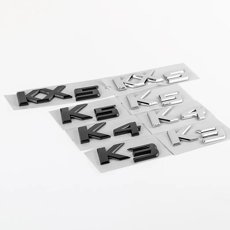 FAIG8 3D ABS K3 K4 K5 KX5 Letter Badge Car Tail Emblem Decal Rear Trunk Decor Sticker For KIA Ceed Soul Sorento Rio Sportage Picanto