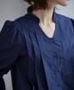 WIOE Mori Frill Pintuck Shirt_Navy