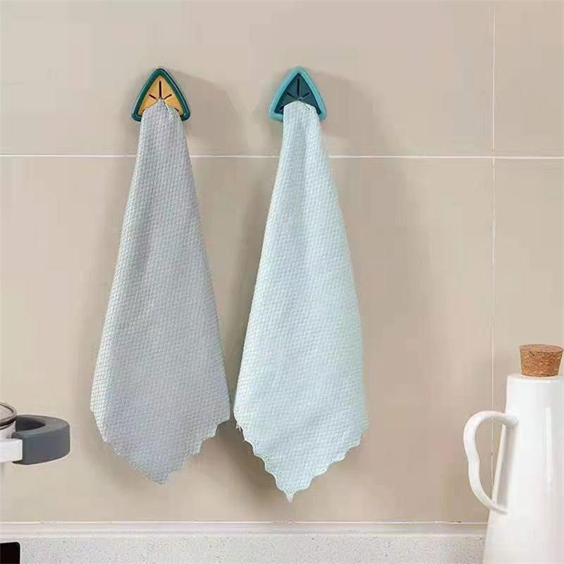 Punch-Free Towel Plug Holder Bathroom Storage Hanger Towels Storage Clip