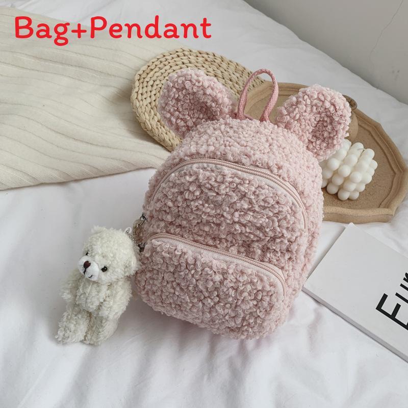 

Kids Plush Bunny Ears Backpack With Breathable Lightweight Design For Kindergarten Girls Style A