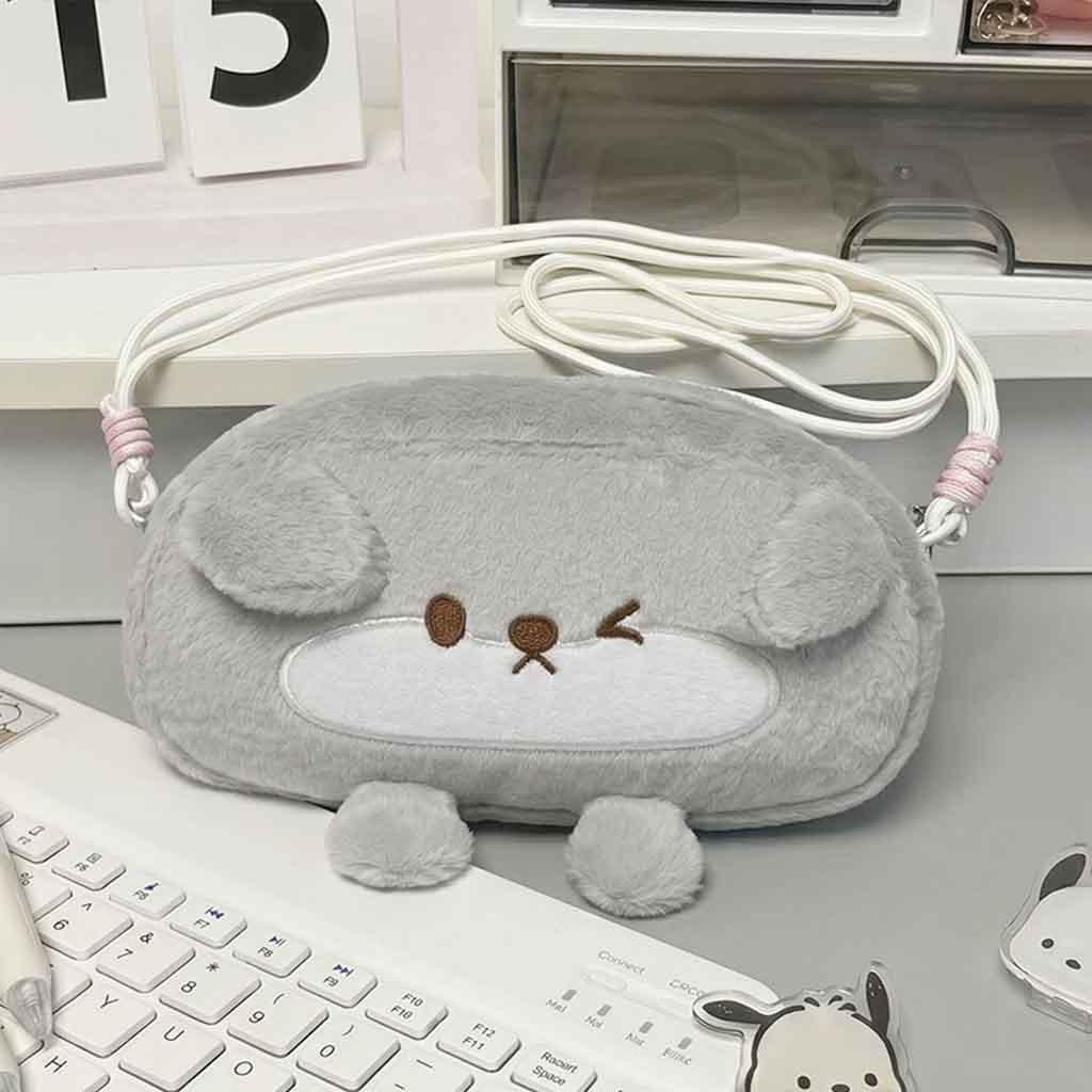 Water Sase Small Pencil Case With Plush Material For Students And Girls