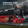 Retro Steam Train Building Blocks Assemble Model City Railway Locomotive MOC Bricks Toys DIY Decor Adult Kids Boy Birthday Gifts
