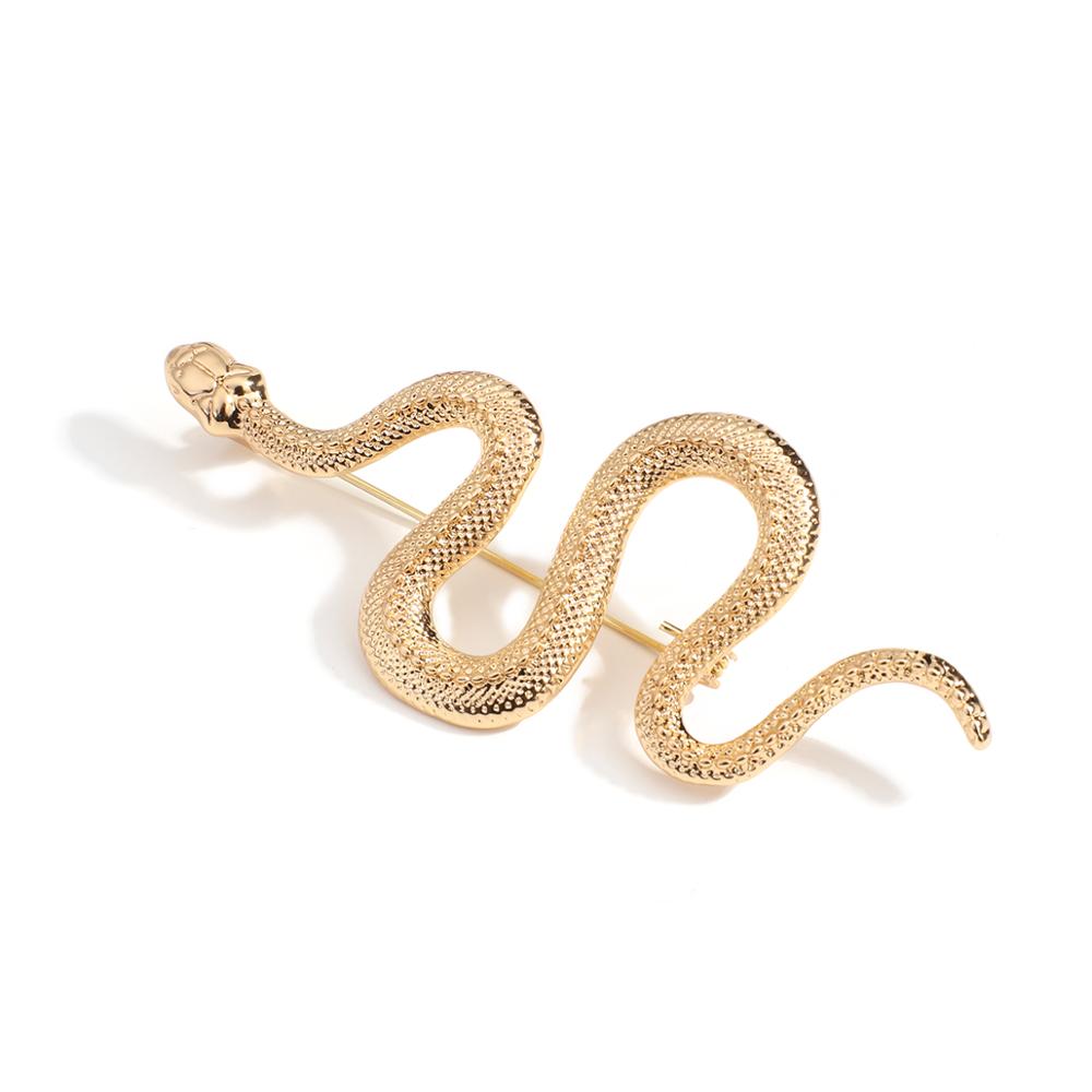 Elegant Gifts Animal Women Metal Trendy Collar Accessories Snake Brooch Pins Badge Fashion Jewelry