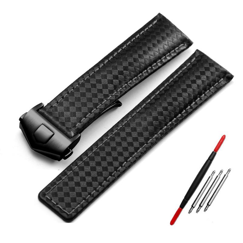 

Ремешок из натуральной кожи с узором из углеродного волокна 20 мм 22 м для tag he-uer F1, ремешок для часов, наручные часы, кожаный браслет для часов 22mm