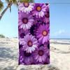 Purple Daisy Flower Beach Towel Vibrant Floral Print Quick Dry Towel Soft Absorbent Towel for Beach Pool Travel