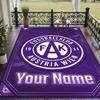 Custom Text Printed Rug Austria Wien FC Non Slip Floor Carpet For Home Room Decor