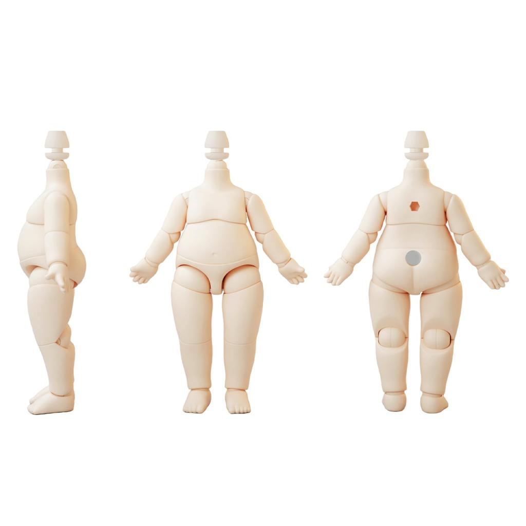 YMY Pear Shape Doll Body YMY BJD GSC Doll Head Mini Scale Cute Fat Action Figure Suitable for New Year Gift Milky White 9.8cm 1/12 1/8 1/12