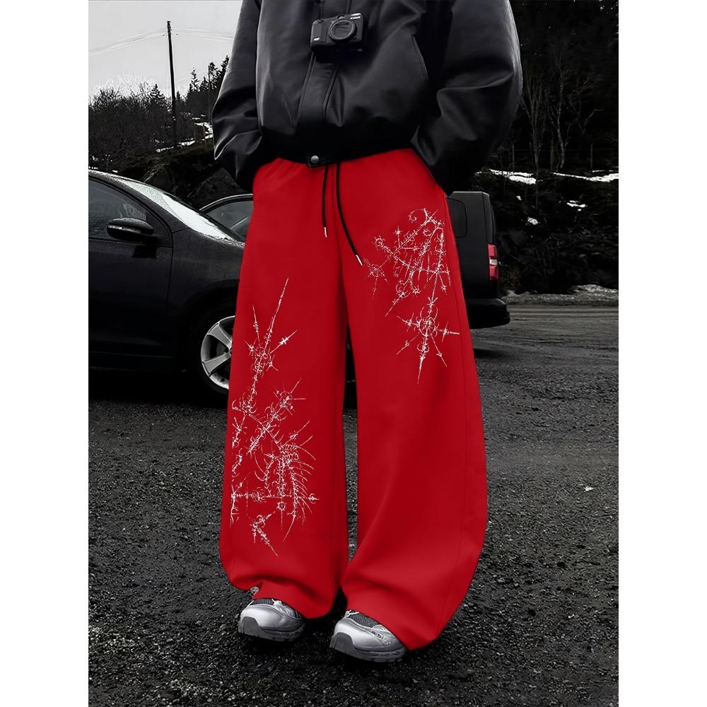 

Men s Versatile Solid Color Drawstring Loose-fit Casual Sports Pants, Suitable for Outdoor and Home Wear in Spring and Autumn S