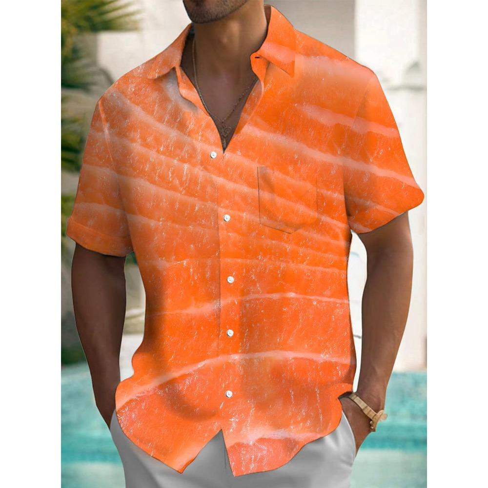 

Летняя гавайская рубашка весна/лето мода мужская рубашка для отдыха на улице прогулки турист пляж принт полностью открытая рубашка с коротким рукавом на пуговицах XXXL