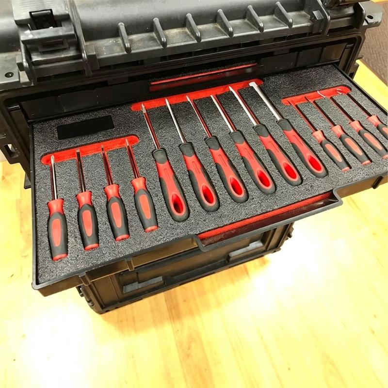 Stackable Tool Storage Foam Pad 25Mm and 50Mm Thick Customizable Fit for MWQ 48-22-8442 ,48-22-84443 Hand Tool Boxes