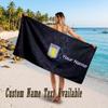 Aston Villa Design Beach Towel Custom Text Large Towel for Beach Vacation