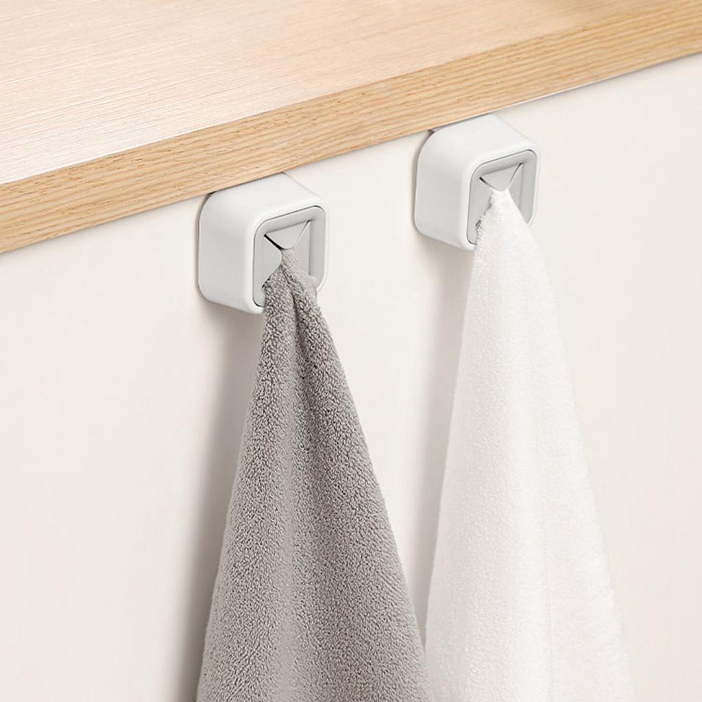 Bathroom Towel Plug Punch Free Versatile Strong Load Bearing Wall Mounted Towel Rack Push Hook for